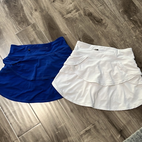 Ideology Skorts Blue and White Ruffled Resort Wear - Lot of 2 - Picture 2 of 4